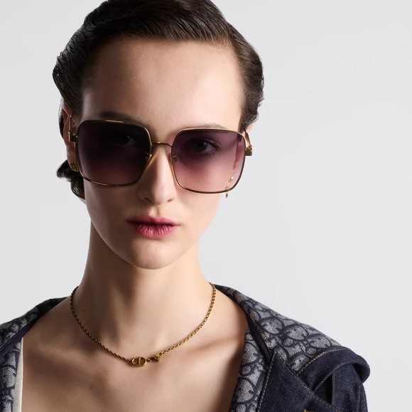 DiorCannage S1UGradient Purple-to-Pink Square Sunglasses - Picture 2 of 8